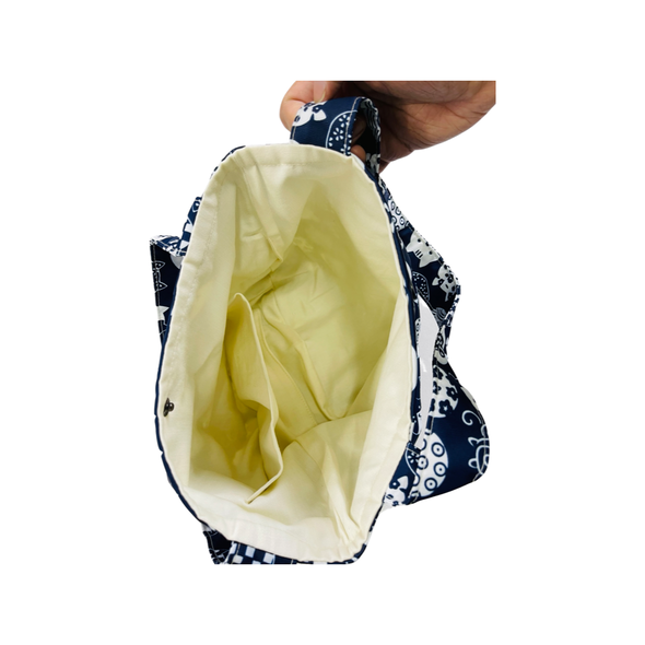 Handmade waterproof small handbag （Abstract Flower 251）