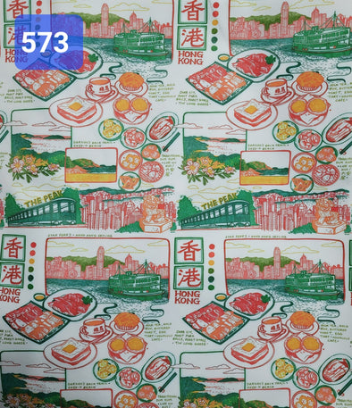 Handmade Water Resistant Handle Case (Cafe Time in Hong Kong 573)