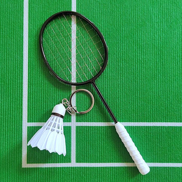 Mini Badminton Racket Keychain