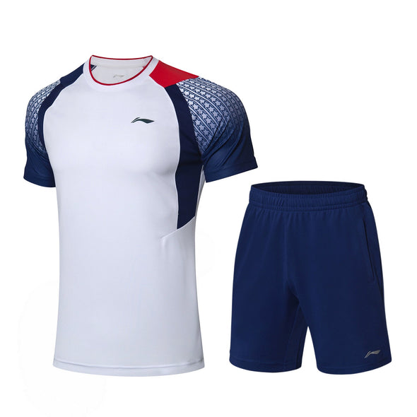 LI-NING Men's Game Shirt and Shorts Set AATP019