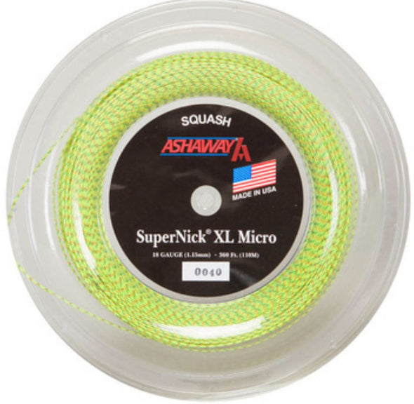 Ashaway SuperNick XL Micro  Squash STRINGING SERVICE