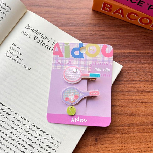 Creative Racket Acrylic Hair Clips CACC008