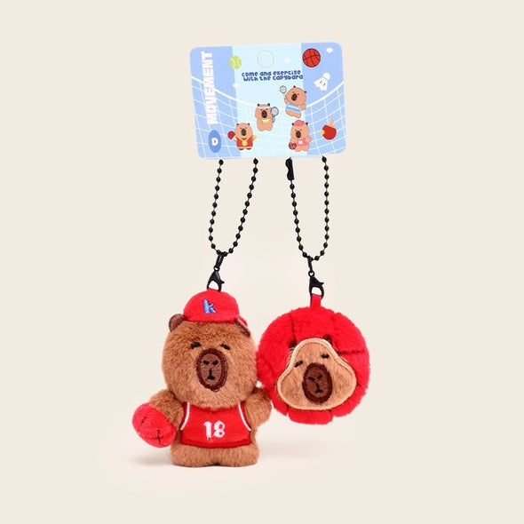 Capybara Sports Keychain – 3 Friends Series CKEY0024