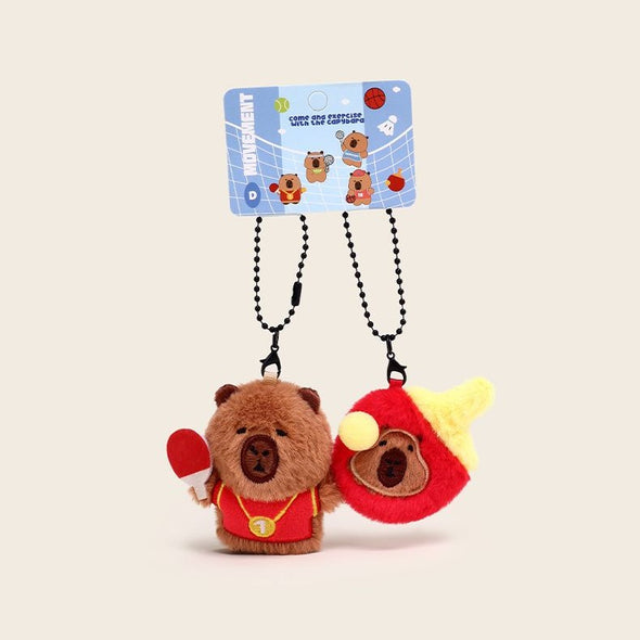 Capybara Sports Keychain – 3 Friends Series CKEY0024