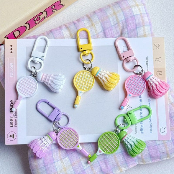 Mini Badminton Racket & Shuttlecock Keychain – CKEY0025