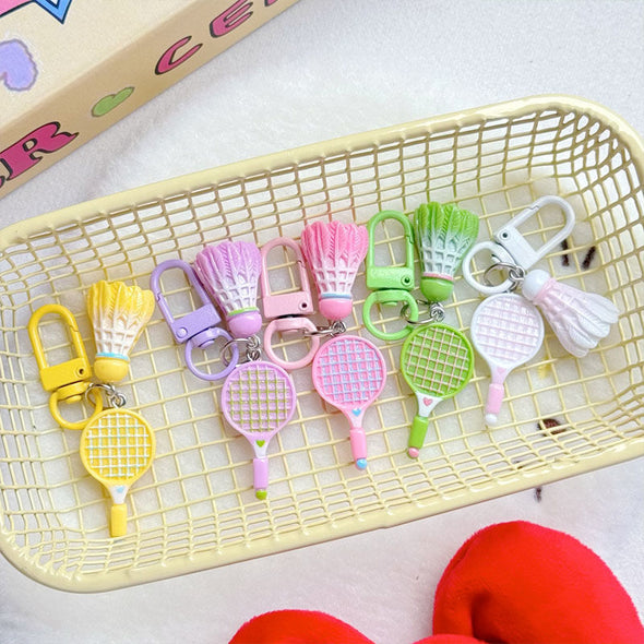 Mini Badminton Racket & Shuttlecock Keychain – CKEY0025