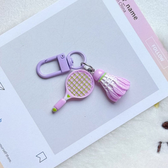Mini Badminton Racket & Shuttlecock Keychain – CKEY0025