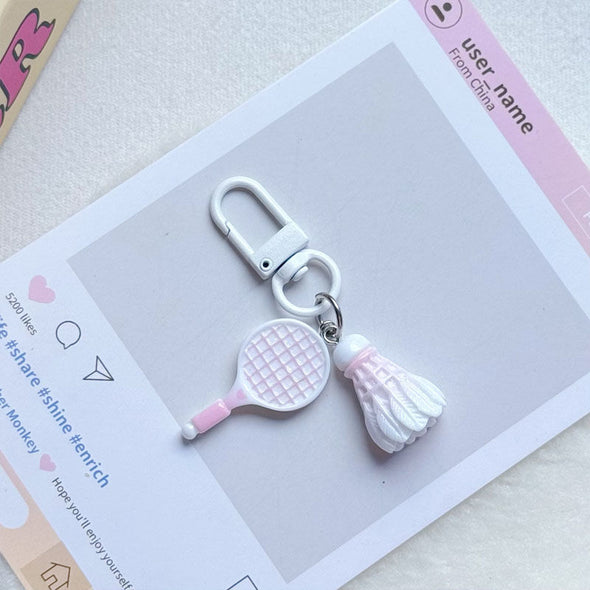 Mini Badminton Racket & Shuttlecock Keychain – CKEY0025