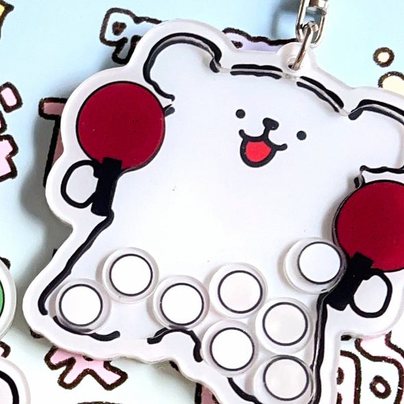 Line Art Dog Shaker Sports Keychain CKEY0032