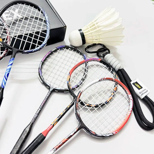 Mini Carbon Fiber Badminton Racket Keychain CKEY0035