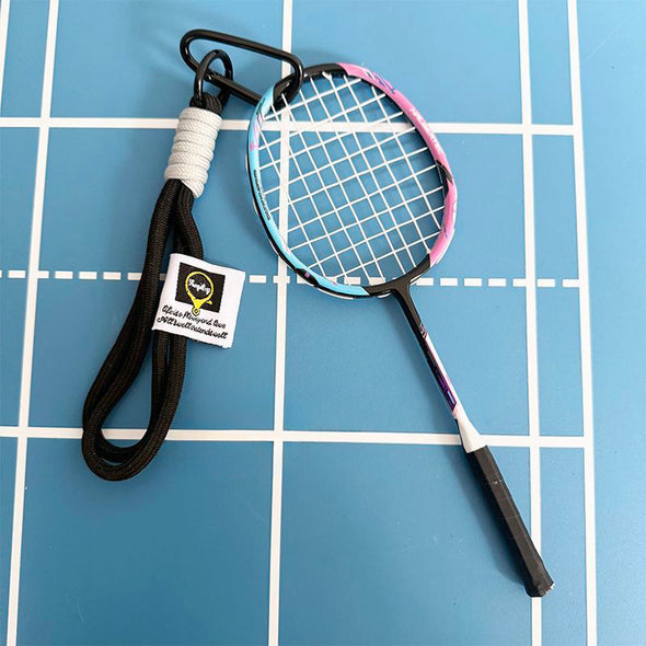 Mini Carbon Fiber Badminton Racket Keychain CKEY0035