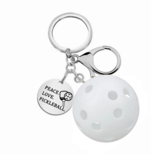 Stainless Steel Pickleball Keychain CKEY0040