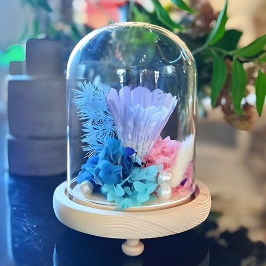 Preserved Flower Handmade Gift with Shuttlecock COTHER006