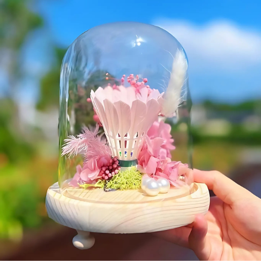 Preserved Flower Handmade Gift with Shuttlecock COTHER006