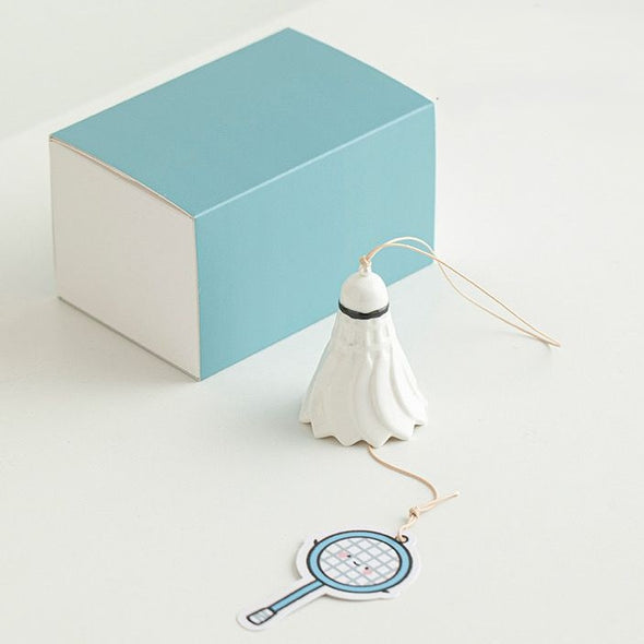 Handmade Ceramic Badminton Wind Chime COTHER010