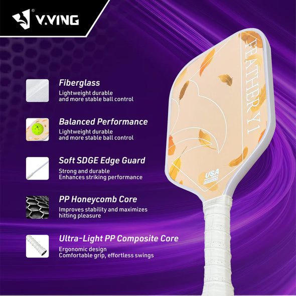 Y.YING Feather Y1 14mm Pickleball Paddle