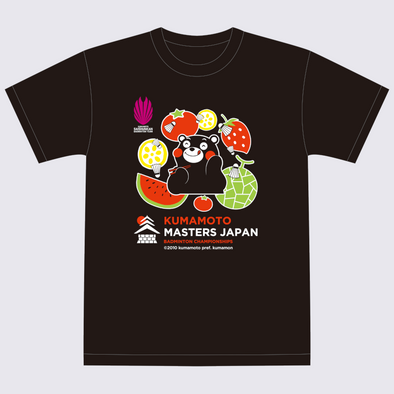 Kumamoto Masters Japan MEISAN T-shirt Kumamon ver. ( Black)