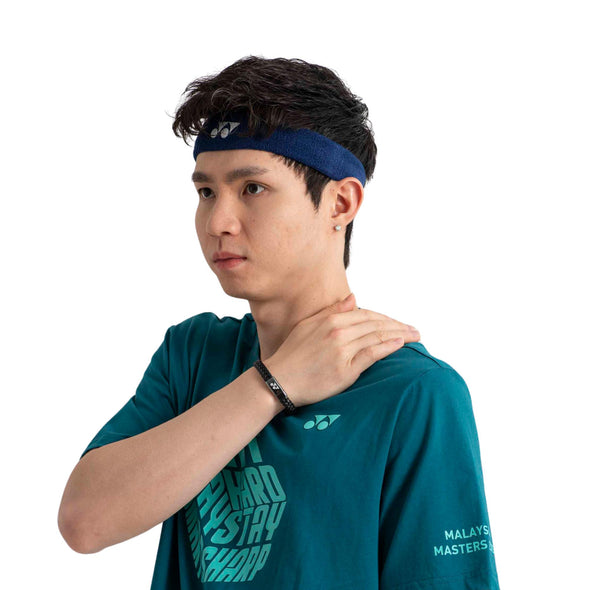 YONEX Malaysia Masters 2025 Titanium Steel Leather Bracelet 0075