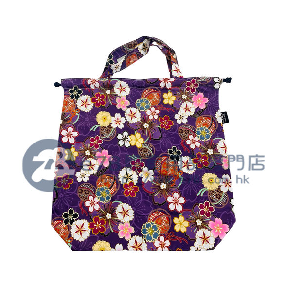 Handmade Water Resistant  Shirt Bag( Purple Sakura 163)