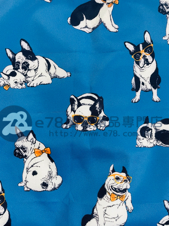Handmade Water Resistant  Shirt Bag( Blue Bulldog 154)