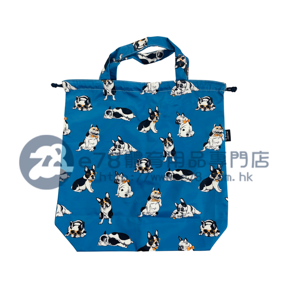 Handmade Water Resistant  Shirt Bag( Blue Bulldog 154)