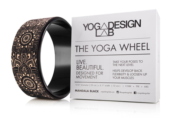 Yoga Design Lab Yoga Wheel Cork Mandala Black